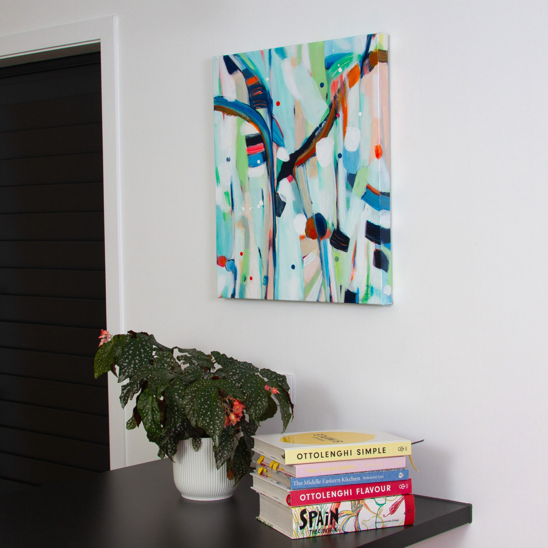 Caterpillar Snack Bar hanging in a kitchen