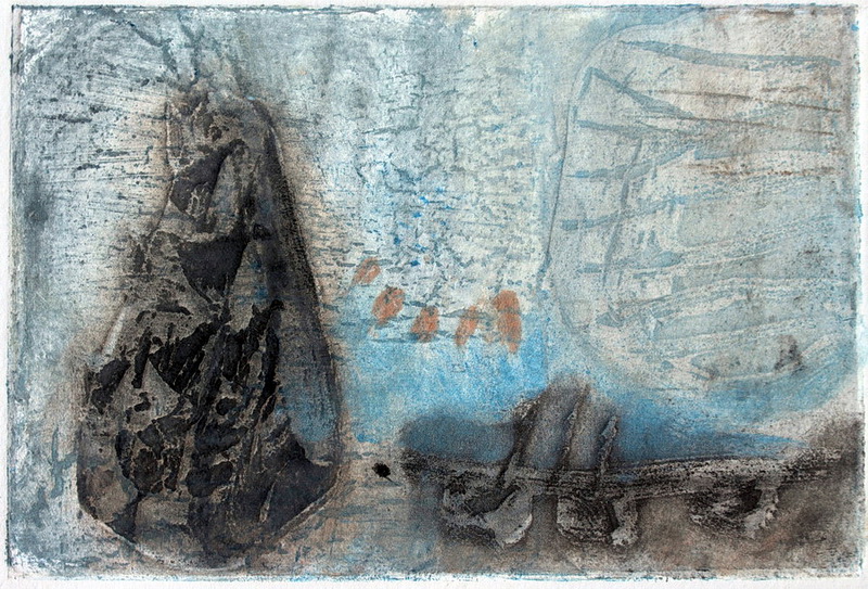 Ghost Rocks
300x400mm  framed
Monoprint
$ 320