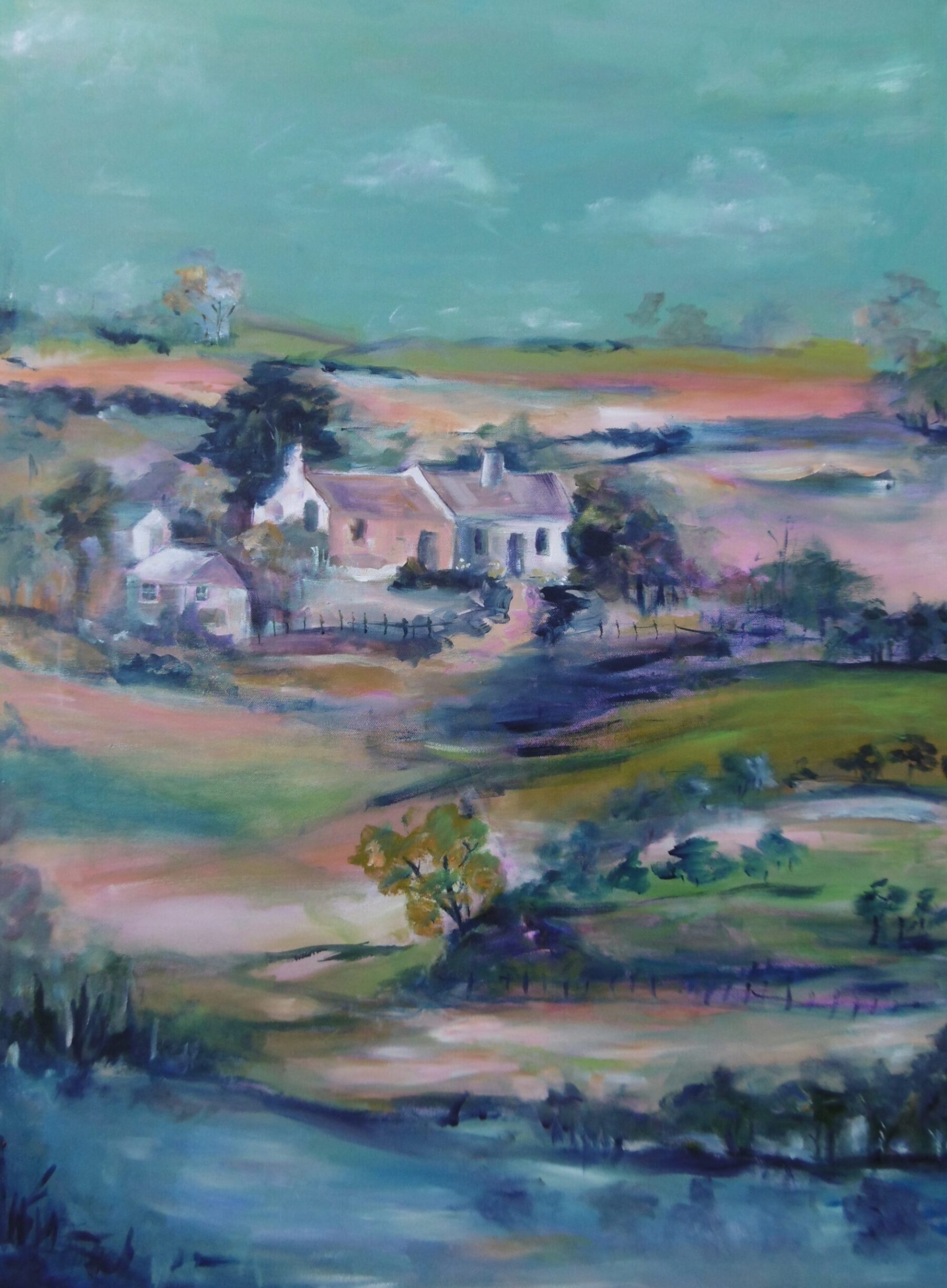 Dusky Fields - Acrylic on canvas - 76 x 101 cm  -  $1,200