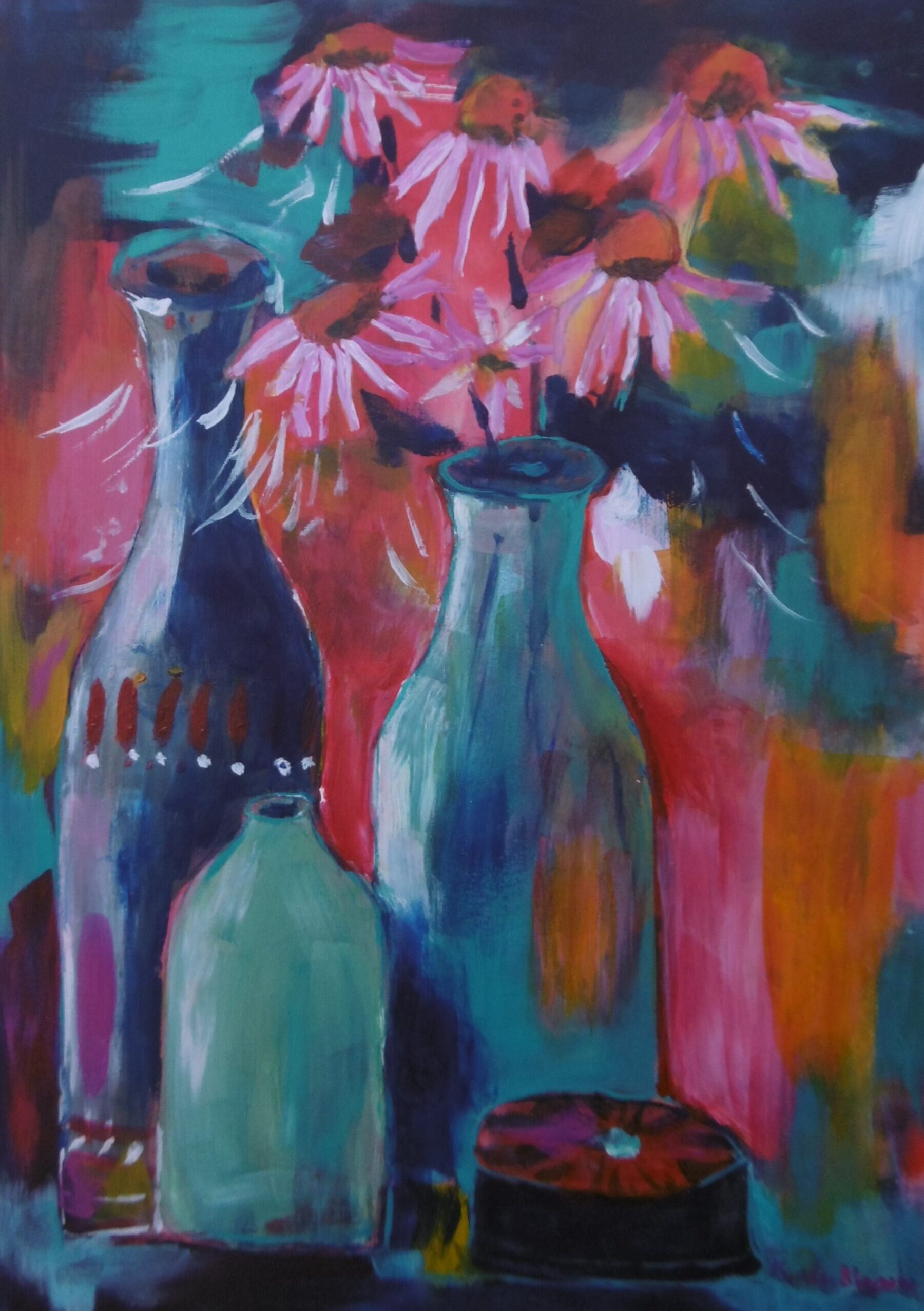 Echinacea in My Garden >
Acrylic on Board - Framed - $470
