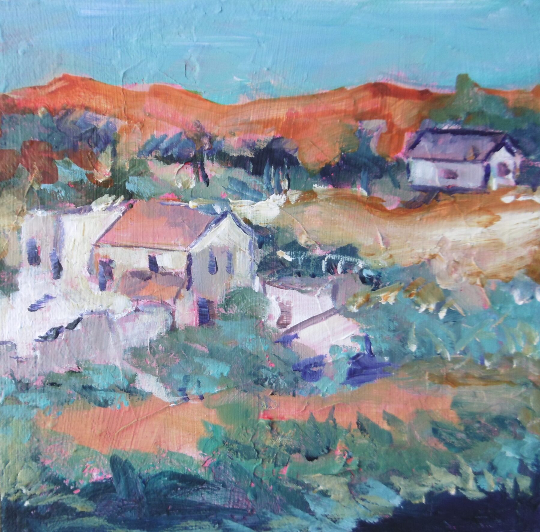 Remembered Shores>framed 
Acrylic on canvas - 20 x 20 cm - $650 