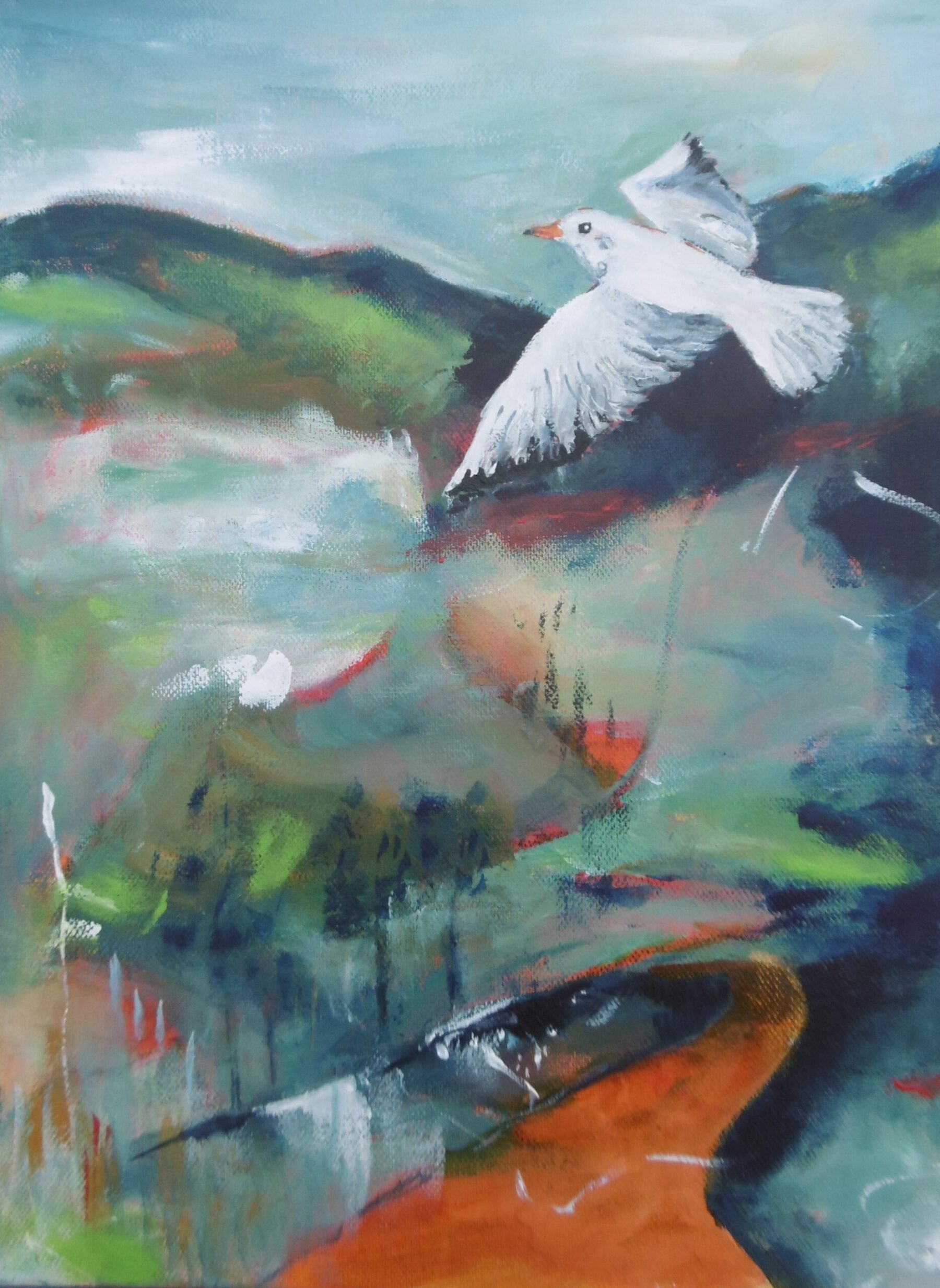 Sun Flecked Country Lanes>
Acrylic on Canvas - Size 420 xc 320 cm - $395.00