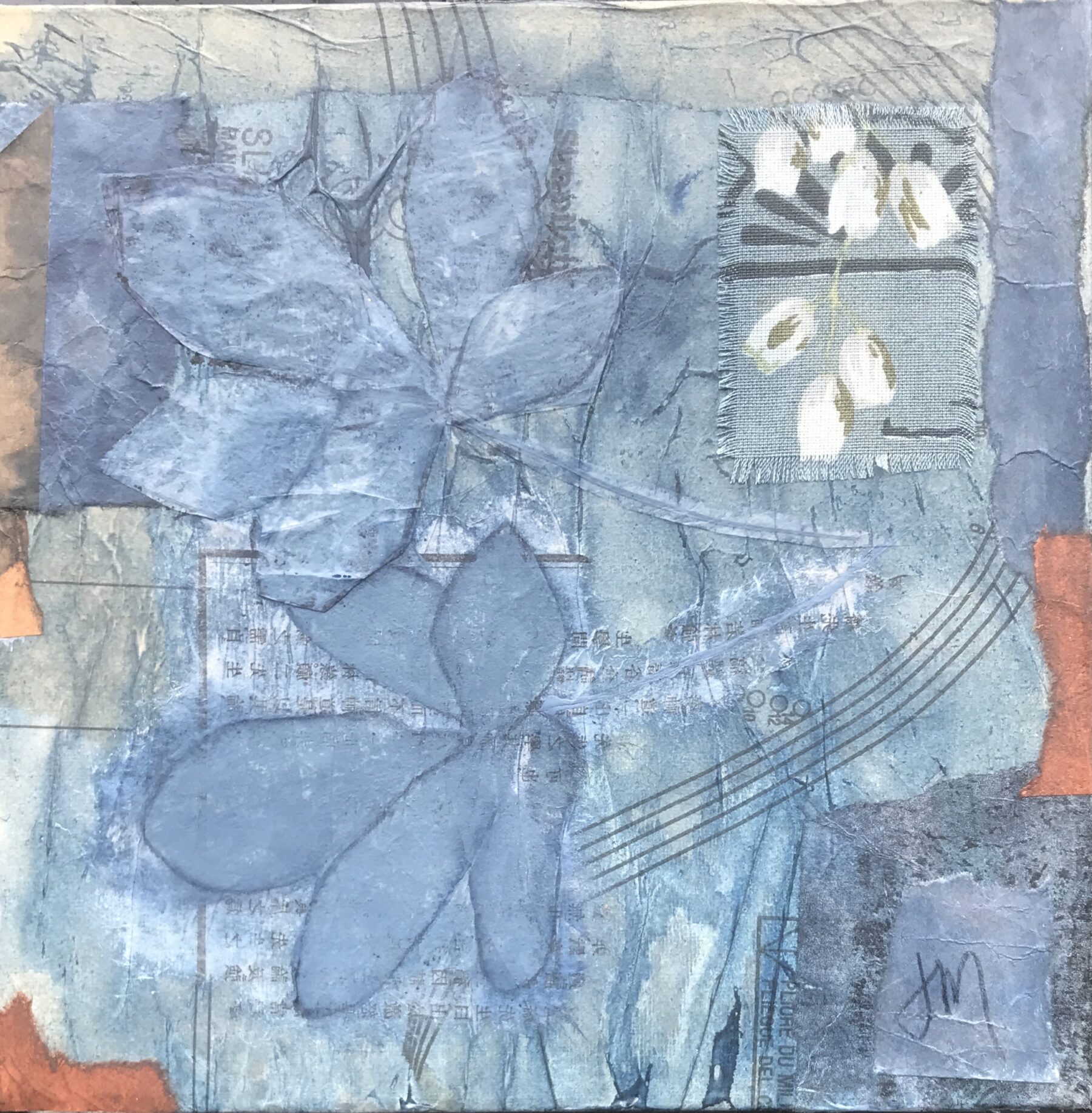 It's A Blues Kind of Feeling
Mixed media collage on canvas
Unframed