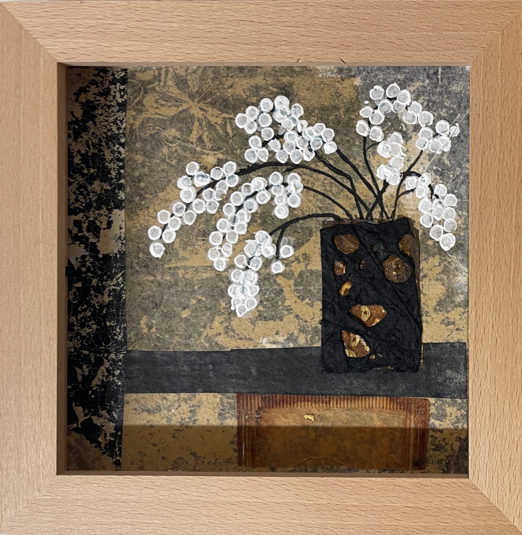White Berries
Mixed media with resin
Framed 150mm x 150mm