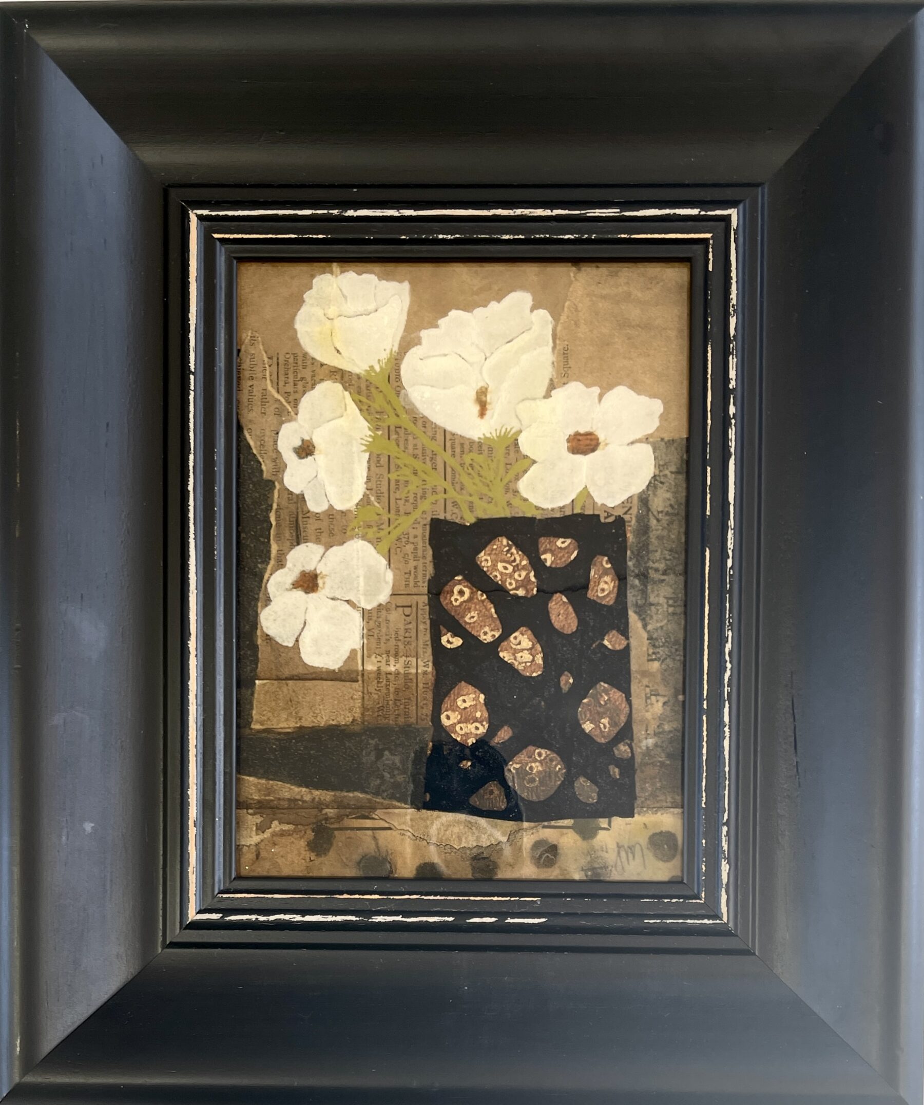 Japanese Anenomes
Mixed media with resin
Framed - 250mm x 350mm   SOLD