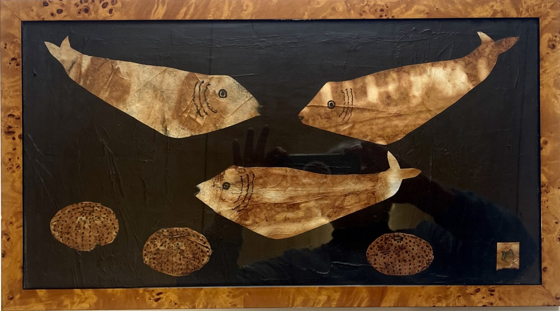 Three Of A Kind
Handprinted collage using rusticated papers.
Framed