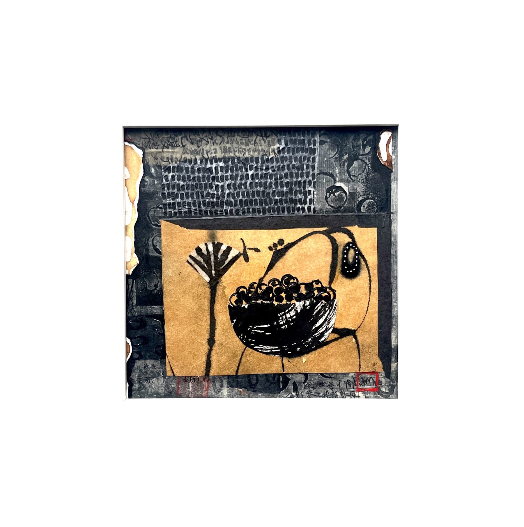 A Basketful Of Berries
Shellac & Indian Ink with collage
Framed - 320mm x 320mm 